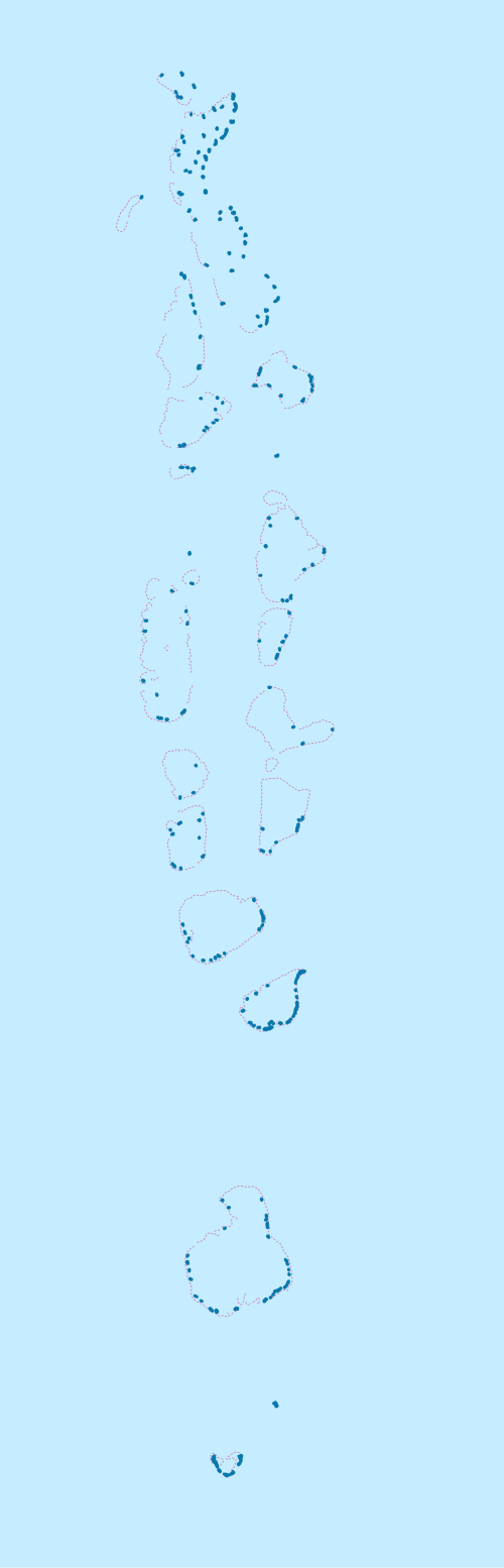 Maldives tourist map